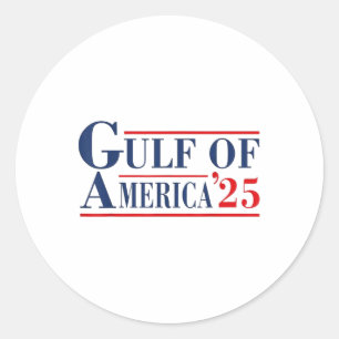 Gulf Of Usa America Funny Gulf Of Mexico Usa 2025 Classic Round Sticker