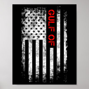 Gulf Of Usa America Funny Gulf Of Mexico Usa Flag Poster