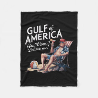 Gulf Of Usa America Funny Trump Usa Beach Fleece Blanket