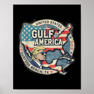 Gulf Of Usa America Funny Usa Flag _20 Poster