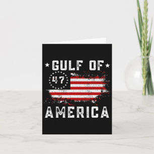 Gulf Of Usa America Funny Usa Flag For Men Women 1 Card