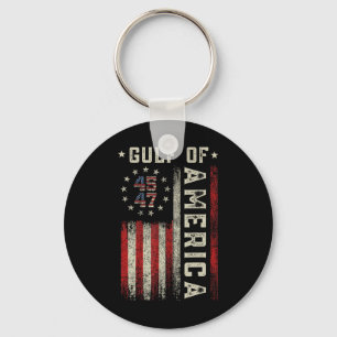 Gulf Of Usa America Funny Usa Flag For Men Women Key Ring
