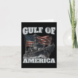Gulf Of Usa America Funny Usa Flag Men Women Card