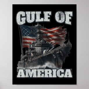 Gulf Of Usa America Funny Usa Flag Men Women Poster