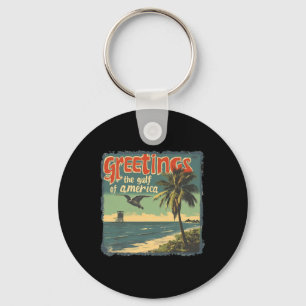 Gulf Of Usa America Greeting From The Patriotic Gu Key Ring