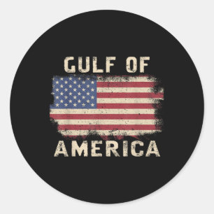 Gulf Of Usa America President Trump 2025 _1 Classic Round Sticker