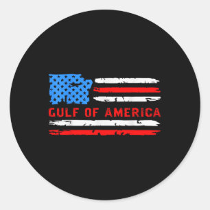 Gulf Of Usa America President Trump 2025 _5  Classic Round Sticker