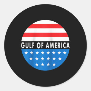 Gulf Of Usa America President Trump 2025 Raglan Ba Classic Round Sticker