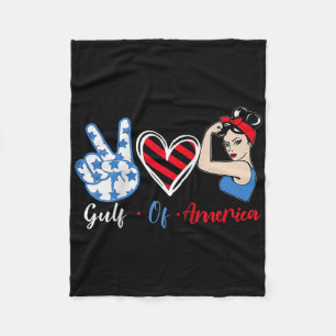 Gulf Of Usa America President Trump 2025 Raglan Ba Fleece Blanket