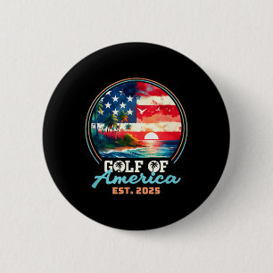 Gulf Of Usa America Retro Vintage Beach 6 Cm Round Badge