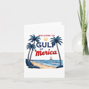 Gulf Of Usa America Retro Vintage Beach Vibe Ameri Card
