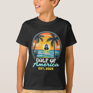 Gulf Of Usa America Shirt Est 2025 Retro Vintage B