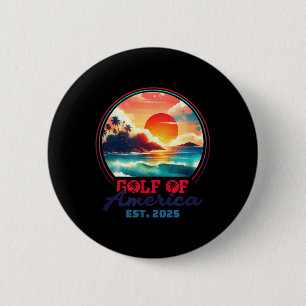 Gulf Of Usa America Shirt Est 2025 Retro Vintage B 6 Cm Round Badge