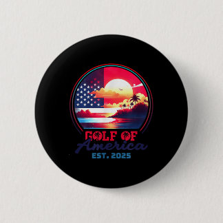 Gulf Of Usa America Shirt Est 2025 Retro Vintage B 6 Cm Round Badge
