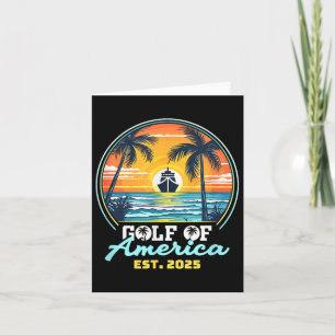 Gulf Of Usa America Shirt Est 2025 Retro Vintage B Card