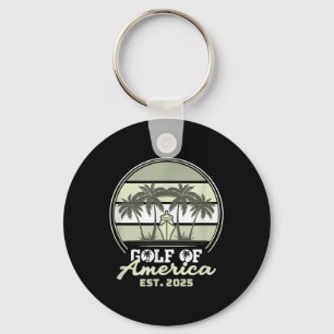Gulf Of Usa America Shirt Est 2025 Retro Vintage B Key Ring