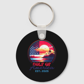 Gulf Of Usa America Shirt Est 2025 Retro Vintage B Key Ring