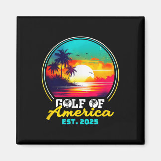 Gulf Of Usa America Shirt Est 2025 Retro Vintage B Magnet