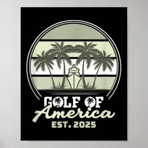Gulf Of Usa America Shirt Est 2025 Retro Vintage B Poster