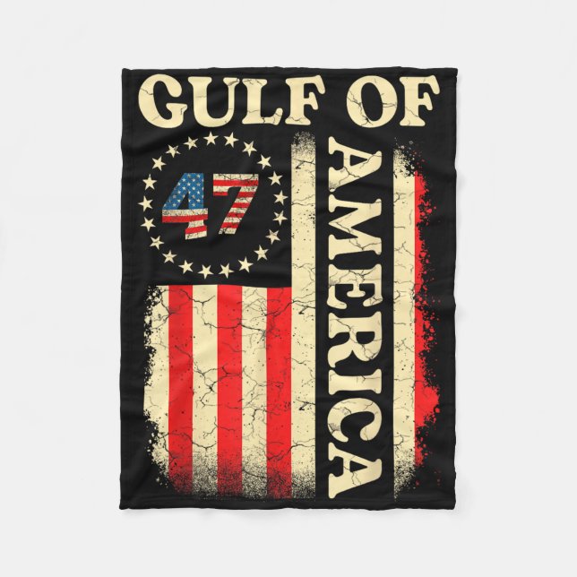 Gulf Of Usa America Shirt Gulf Of Usa Flag America Fleece Blanket (Front)