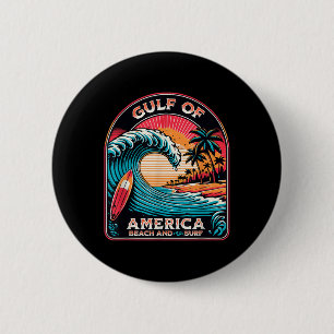 Gulf Of Usa America Trump 2025  6 Cm Round Badge
