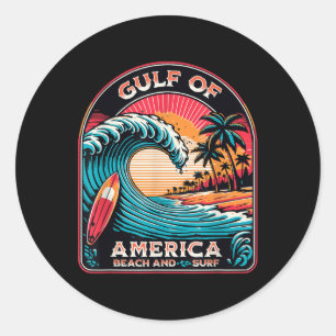 Gulf Of Usa America Trump 2025 Classic Round Sticker