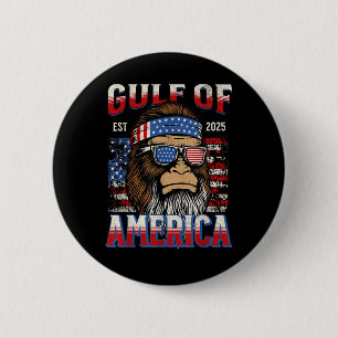 Gulf Of Usa America Trump Funny Bigfoot Mexico Pat 6 Cm Round Badge