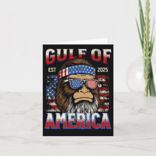 Gulf Of Usa America Trump Funny Bigfoot Mexico Pat Card
