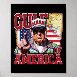 Gulf Of Usa America Trump Greeting From The Poster