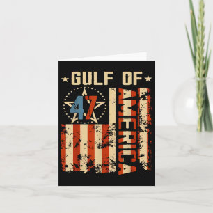 Gulf Of Usa America Usa Flag Funny Trump  Card