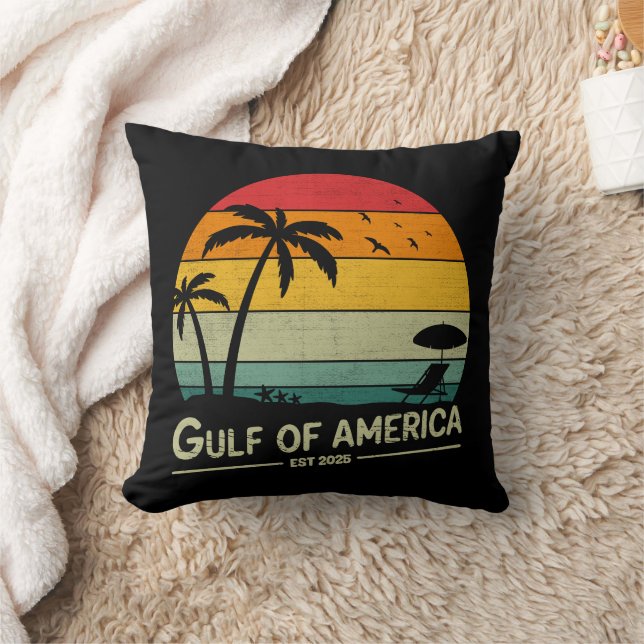 Gulf of USA America vintage American patriotic Cushion (Blanket)