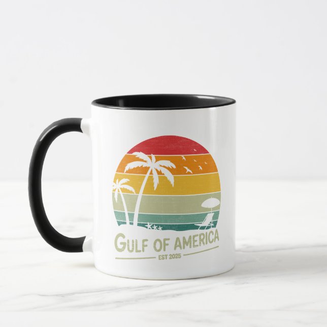 Gulf of USA America vintage American patriotic Mug (Left)