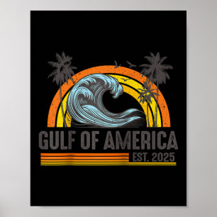 Gulf Of Usa America Vintage Beach Americas Gulf Me Poster