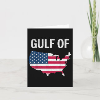 Gulf Of Usa American Flag  Card