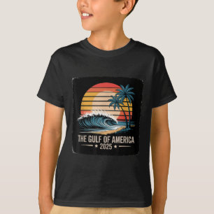 Gulf Of Usa Est 2025 American Flag Gulf Mexico Ret T-Shirt
