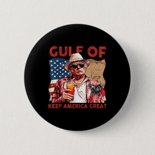 Gulf Of Usa Patriotic Americas Gulf American Flag 6 Cm Round Badge