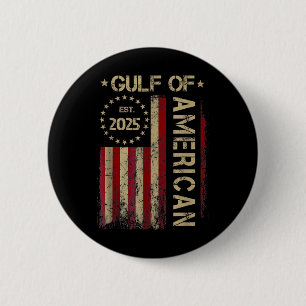 Gulf Retro Of America Est 2025 Usa American Flag M 6 Cm Round Badge