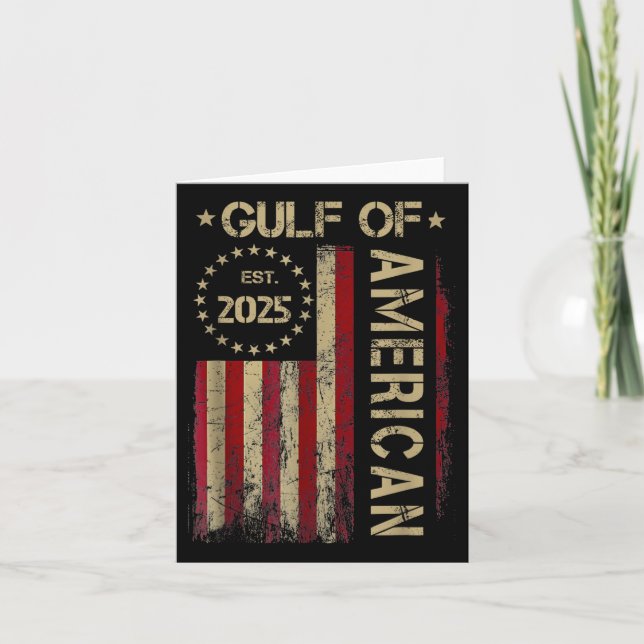 Gulf Retro Of America Est 2025 Usa American Flag M Card (Front)