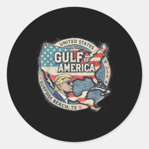 Gulf Retro Of America Est 2025 Usa American Flag M Classic Round Sticker
