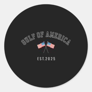 Gulf Retro Of America Est 2025 Usa American Flag M Classic Round Sticker