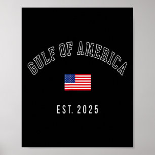 Gulf Retro Of America Est 2025 Usa American Flag M Poster