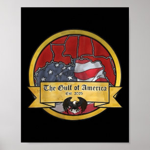Gulf Retro Of America Est 2025 Usa American Men Wo Poster