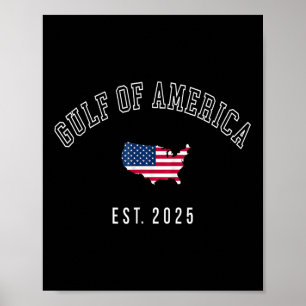 Gulf Retro Of Usa America Est 2025 American Flag M Poster