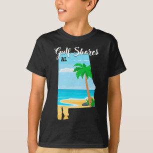 Gulf Shores Al Vintage Orange Beach Alabyma Trip V T-Shirt