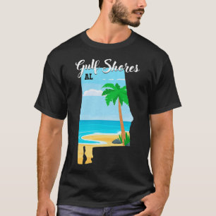 Gulf Shores Al Vintage Orange Beach Alabyma Trip V T-Shirt