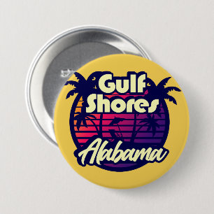 Gulf Shores Alabama 7.5 Cm Round Badge