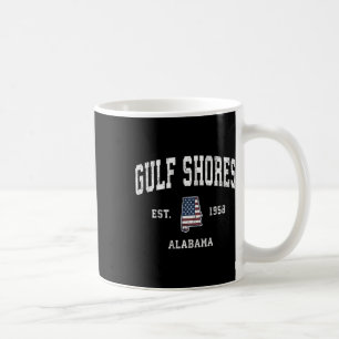 Gulf Shores Alabama Al Vintage American Flag Sport Coffee Mug
