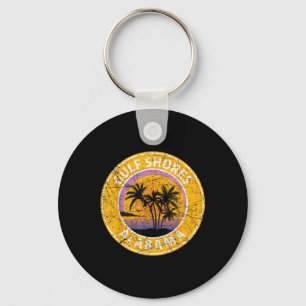 Gulf Shores Alabama Al Vintage Retro 80s Summer Tr Key Ring