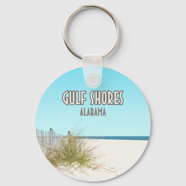 Gulf Shores Alabama Beach Key Ring (Front)