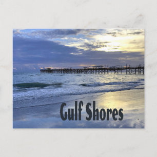Gulf Shores Alabama Beach Sunrise Pier Postcard
